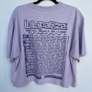 Lollapalooza 2024 Lineup Crop Tee Woman’s (Violet)